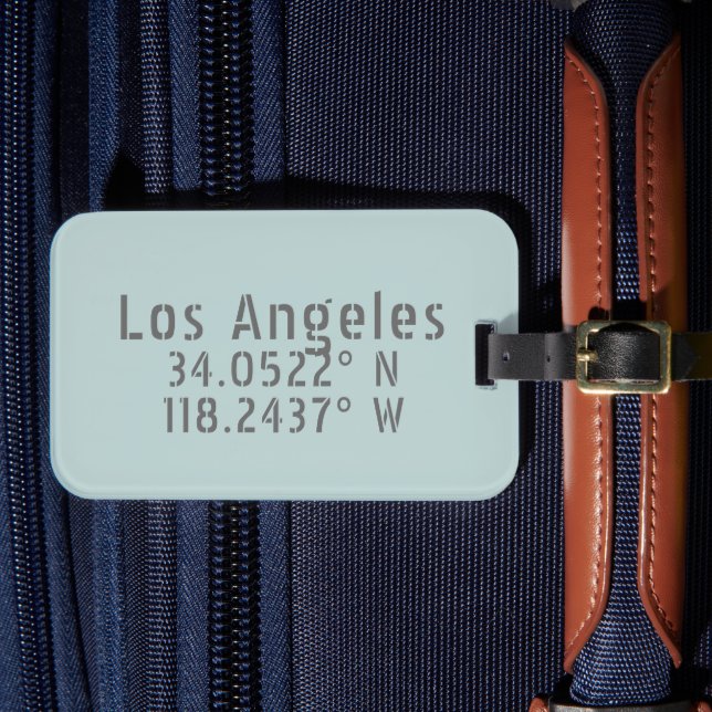 Los Angeles Coordinates Bagagebricka (Framsida Insitu 4)