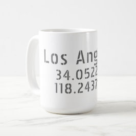 Los Angeles Coordinates Kaffemugg