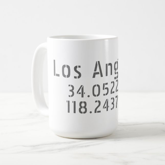 Los Angeles Coordinates Kaffemugg (Framsida vänster)