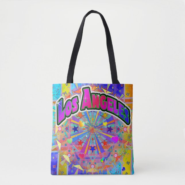 Los Angeles Cosmic Unity Tote Bag Tygkasse (Framsida)
