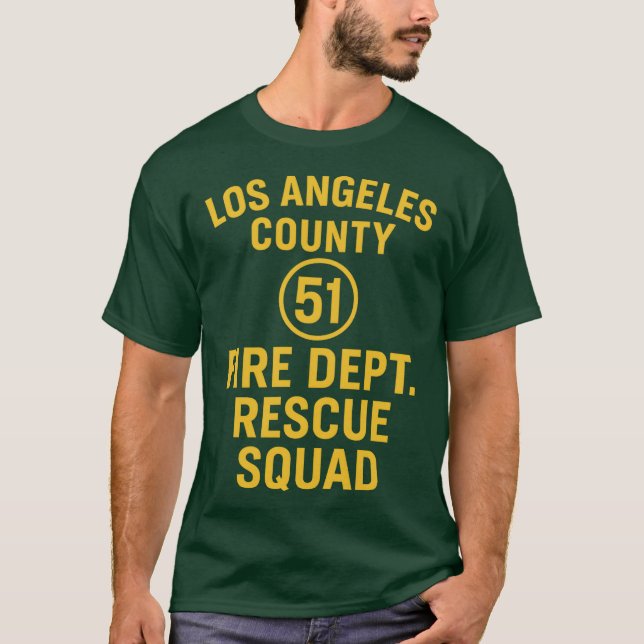 Los Angeles County Fire Dept 51 T Shirt (Framsida)