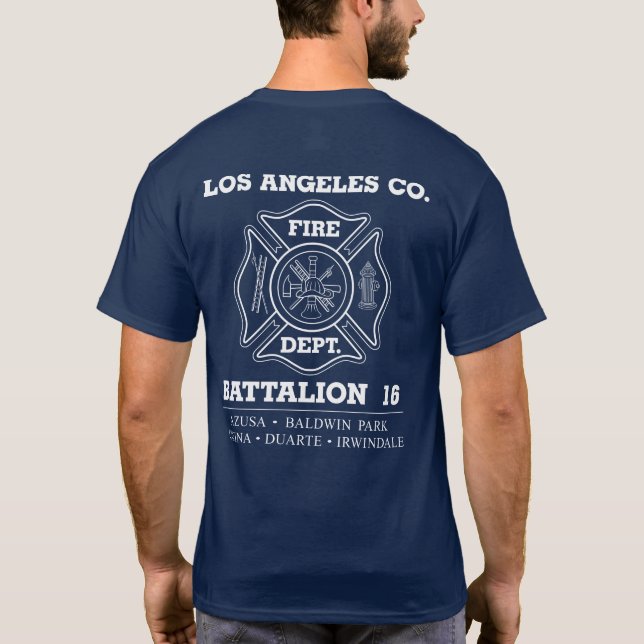 Los Angeles County Fire Dept. Battalion 16 T-shirt (Baksida)