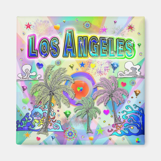 Los Angeles Deep Dream Magnet (Framsidan)