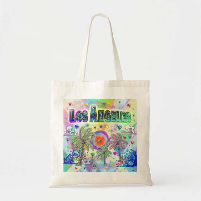 Los Angeles Deep Dream Tote Bag Tygkasse (Framsidan)