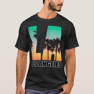 Los Angeles design LA Handflatan Träd Sunset Boule T Shirt
