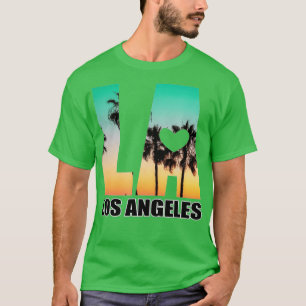 Los Angeles design LA Handflatan Träd Sunset Boule T Shirt