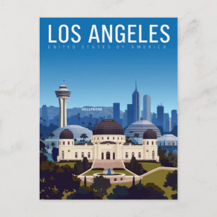 Los Angeles Drömlandschafts Siluett Vykort