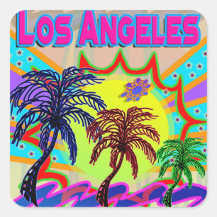 Los Angeles EInternal Sticker Fyrkantigt Klistermärke