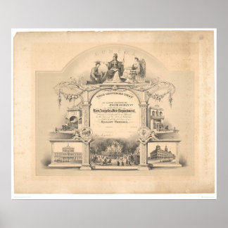 Los Angeles Fire Department-certifikat (0891A) Poster