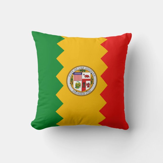 Los Angeles Flagga American MoJo Pillow Kudde (Framsida)