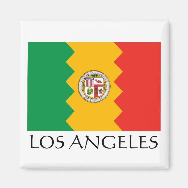 Los Angeles Flagga Magnet (Framsidan)
