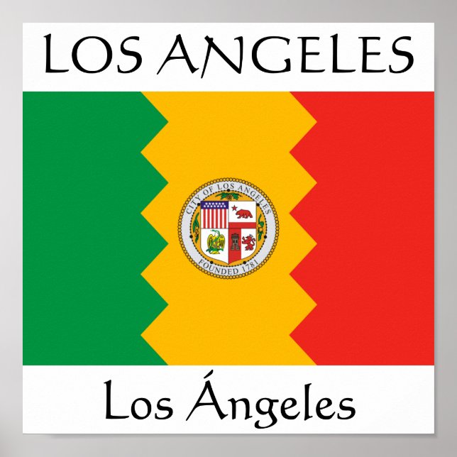 Los Angeles Flagga Poster (Framsidan)