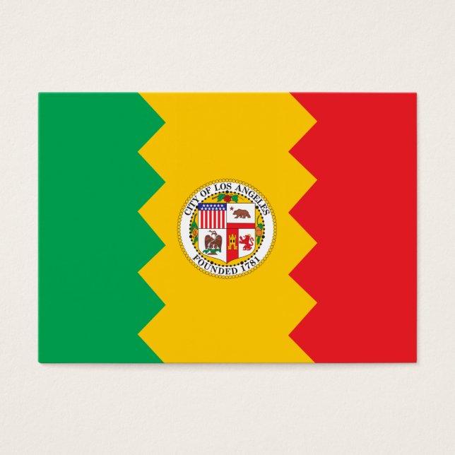 Los Angeles flagga stad Visitkort (Framsidan)