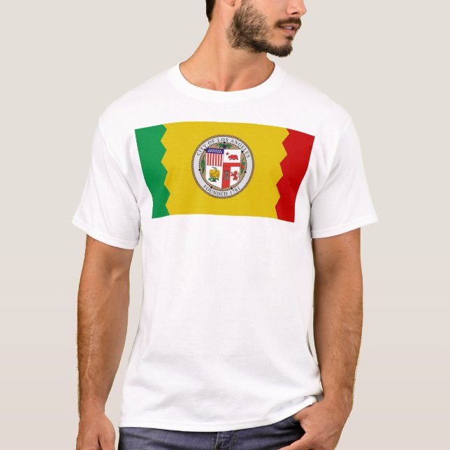 Los Angeles flagga T Shirt (Framsida)