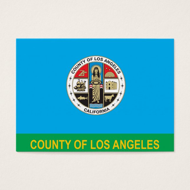 Los Angeles flagga Visitkort (Framsidan)