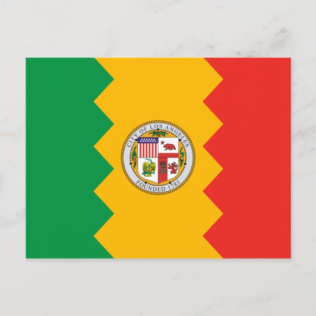 Los Angeles Flagga Vykort (Framsida)