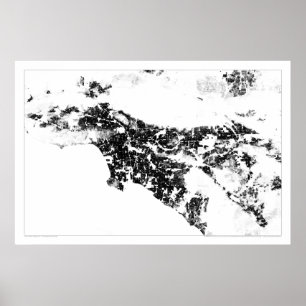 Los Angeles folkräkning Dotmap Poster