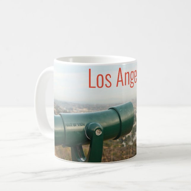 Los Angeles från Mulholland Drive Kaffemugg (Framsida vänster)