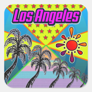 Los Angeles Freedom Sticker Fyrkantigt Klistermärke