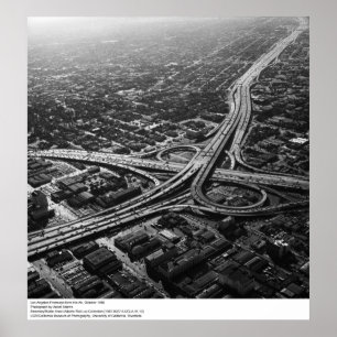 Los Angeles Freeways från Luft, 1966 Poster