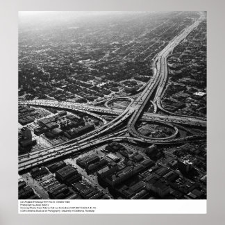 Los Angeles Freeways från Luft, 1966 Poster