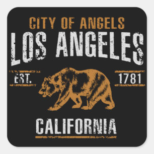 Los Angeles Fyrkantigt Klistermärke