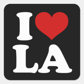 Los Angeles Fyrkantigt Klistermärke