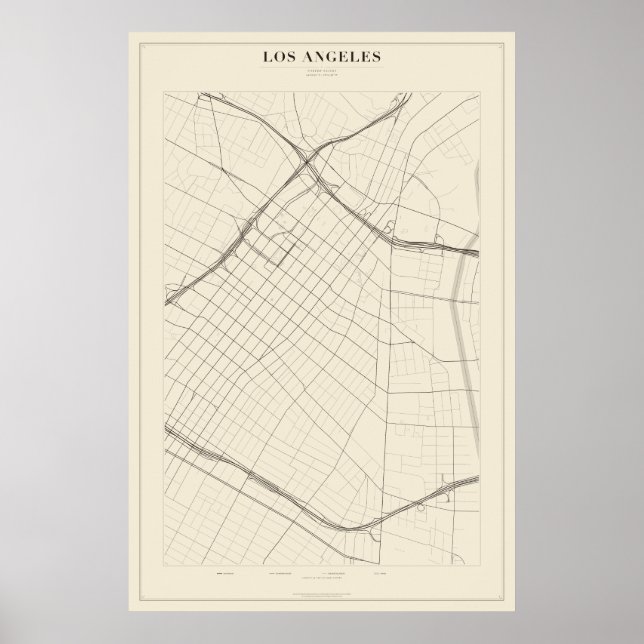 Los Angeles Gatukartaaffisch Poster (Framsidan)