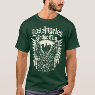 Los Angeles gotisk stads siluett rolig T Shirt