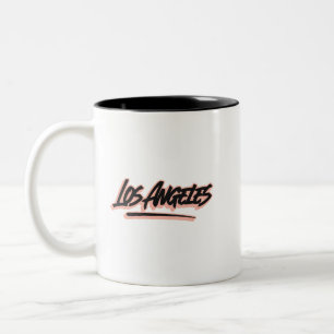 Los Angeles Graffiti Stil Två-Tonad Mugg