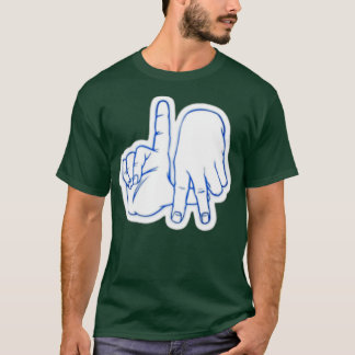 Los Angeles Hand Sign white T Shirt