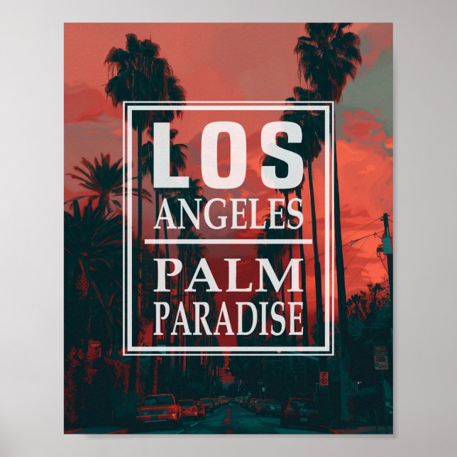 Los Angeles Handflatan Paradise Poster (Framsidan)
