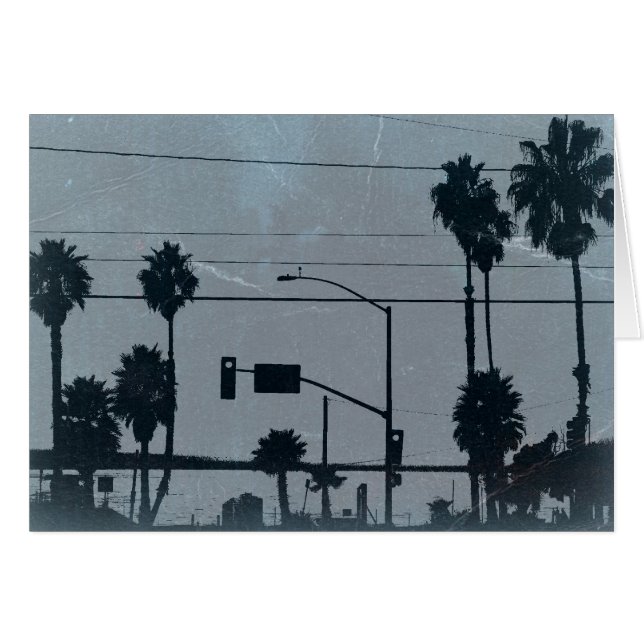 Los Angeles Handflatan Träd OBS Kort (Framsidan Horizontal)