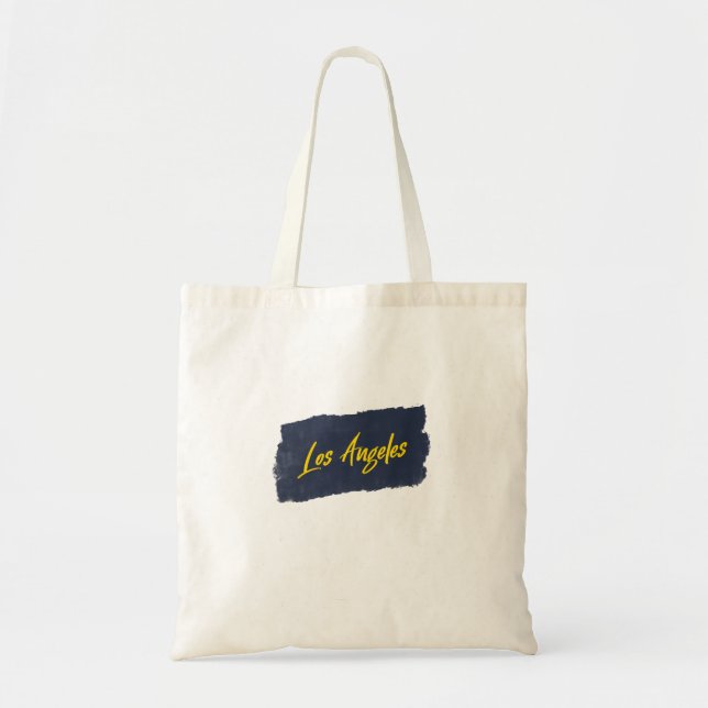 Los Angeles Handskriftlig Gult Typography Tygkasse (Framsidan)