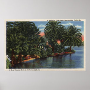 Los Angeles härliga CaliforniaA parkerar plats Poster