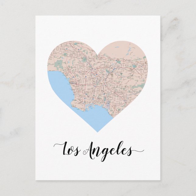 Los Angeles Heart Karta Vykort (Framsida)