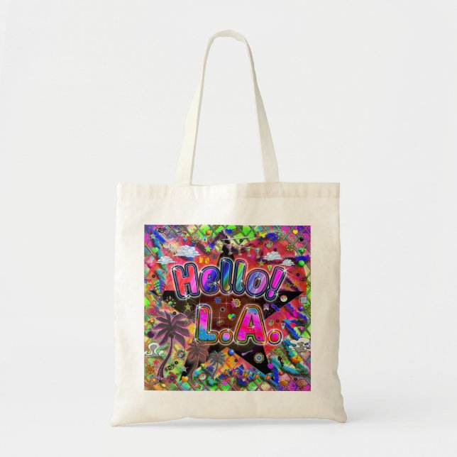 Los Angeles Hej! Tote Bag! Tygkasse (Framsidan)