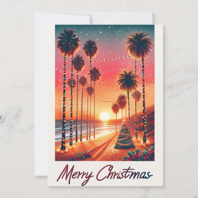 Los Angeles Holiday Magic: Julbelysningskort Julkort (Framsida)