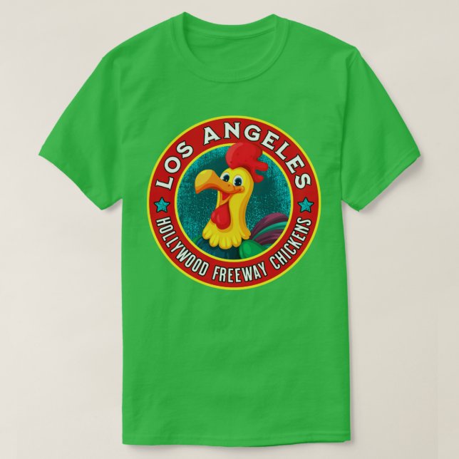 Los Angeles Hollywood Freeway Chickens Souvenir1 T Shirt (Design framsida)
