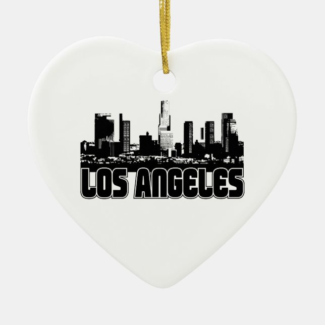 Los Angeles horisont Julgransprydnad Keramik (Framsidan)