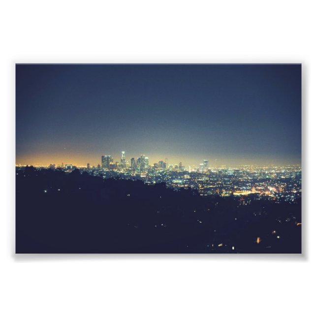Los Angeles i Night Fototryck (Framsidan)