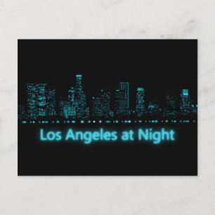 Los Angeles i Night Vykort