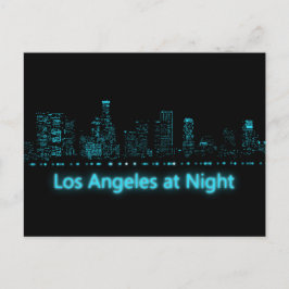 Los Angeles i Night Vykort