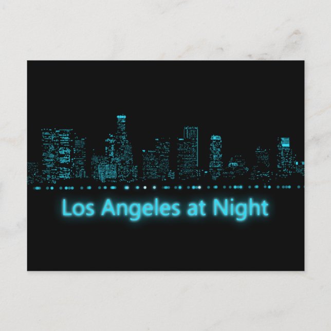 Los Angeles i Night Vykort (Framsida)