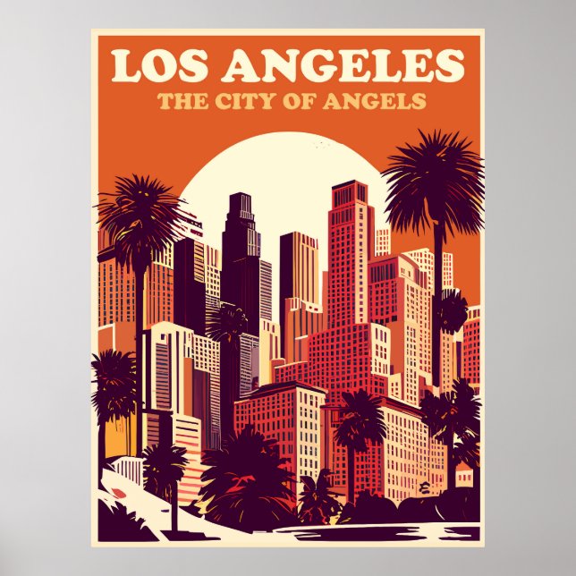 Los Angeles i Orange, Travel Poster (Framsidan)