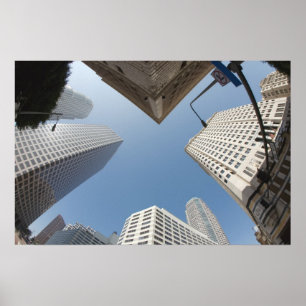 Los Angeles i stadens centrum horisont Poster