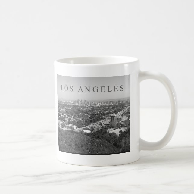 Los Angeles in Black and White Kaffemugg (Höger)