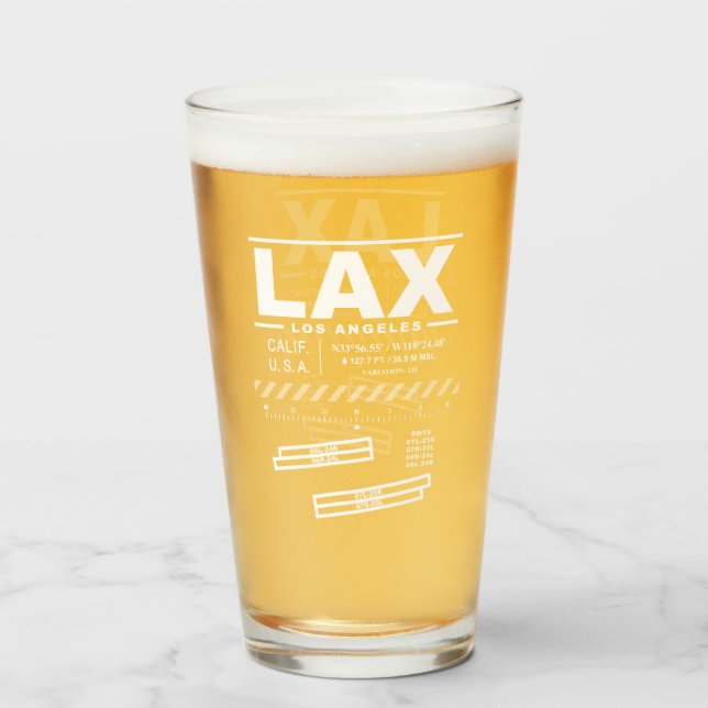 Los Angeles International Airport LAX  Glaskopp (Baksida fylld)
