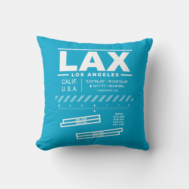 Los Angeles International Airport LAX Kudde (Framsida)