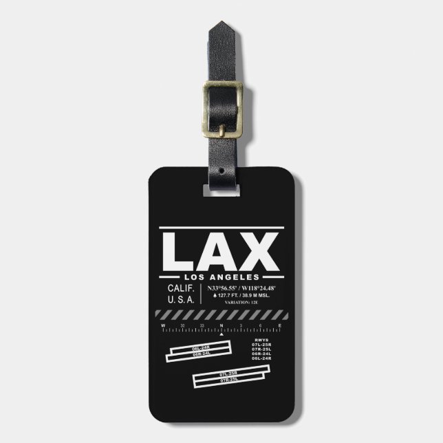 Los Angeles Internationell flygplats LAX Luggage T Bagagebricka (Vertikal Framsida)